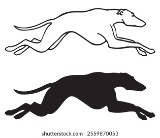 Dog Vector isolated on white background, Dog Silhouettes.