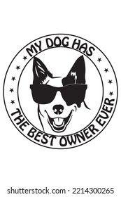 Dog Vector Lettering for poster, t-shirt, card, invitation, sticker.