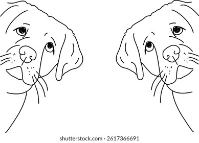Dog Vector Line Art Illustration 
