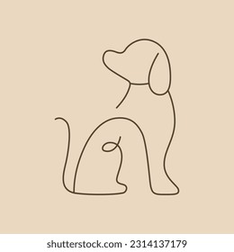 dog vector line icon illustration, pet line art. cat symbol, dog symbol, pet care monoline logo vector icon, animal illustration, cat and dog silhouette, black linear pet, seamless cat and dog art