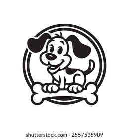 A Dog vector logo design 