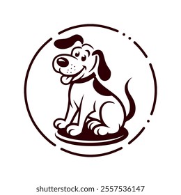 A Dog vector logo design 