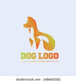 dog vector logo design template
