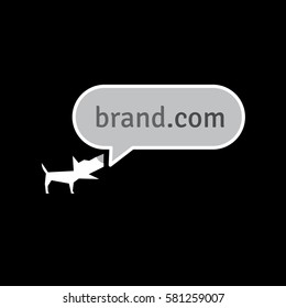 Dog vector logo design template