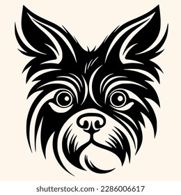 Dog vector for logo or icon, drawing Elegant minimalist style,abstract style Illustration