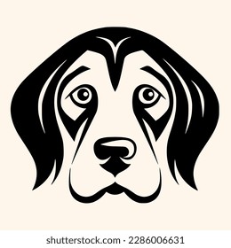 Dog vector for logo or icon, drawing Elegant minimalist style,abstract style Illustration