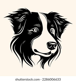 Dog vector for logo or icon, drawing Elegant minimalist style,abstract style Illustration