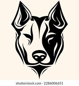 Vector de perro para logotipo o icono, dibujo Elegante estilo minimalista,estilo abstracto Ilustración