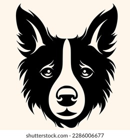 Dog vector for logo or icon, drawing Elegant minimalist style,abstract style Illustration