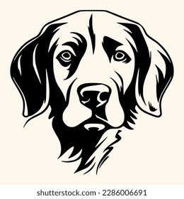 Dog vector for logo or icon, drawing Elegant minimalist style,abstract style Illustration
