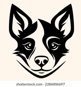 Dog vector for logo or icon, drawing Elegant minimalist style,abstract style Illustration