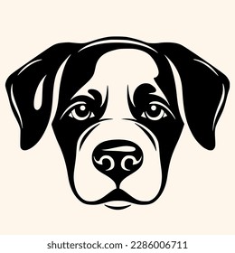 Dog vector for logo or icon, drawing Elegant minimalist style,abstract style Illustration