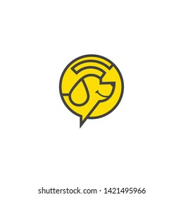 Dog vector logo. Dog icon. Veterinary logo
