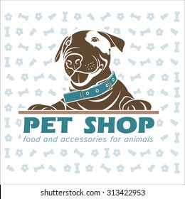 Dog, vector logo, pet products 2