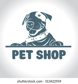 Dog, vector logo, pet products 1