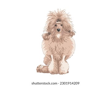 Logo del vector del perro. La silueta de perro con mancha en el cuerpo, es buena para el logo de la mascota, veterinario, o el logo del amante de los perros.
