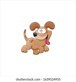 the dog vector logo sitting