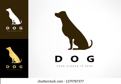 Hundevektor. Logo der Veterinärklinik.