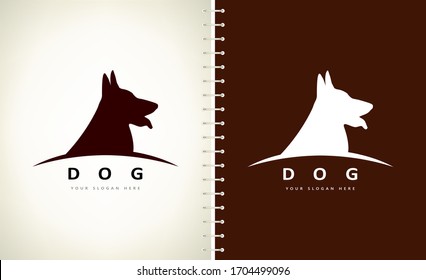 Dog vector. Logo of the veterinary clinic.