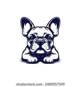 Plantilla de la silueta del logotipo de la mascota del vector del perro