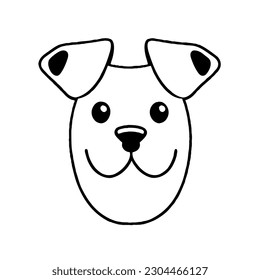Vector de perro Arte de línea mínima