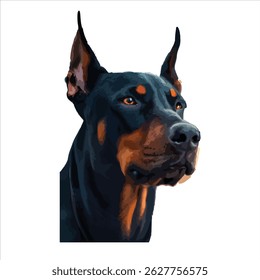 Dog vector on white background 