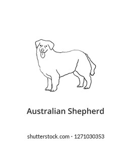 Dog Vector Outline Illustration
