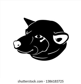 dog vector of puppy logo with background of cartoon pet