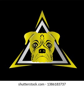 dog vector of puppy logo with background of cartoon pet
