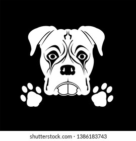 dog vector of puppy logo with background of cartoon pet