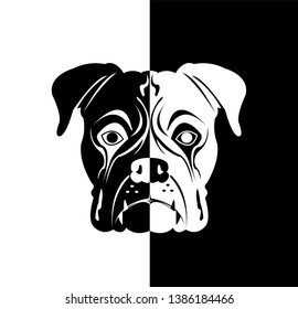 dog vector of puppy logo with background of cartoon pet