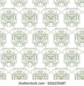 Dog vector seamless pattern cute illustration home pets.  Modern vector plain line design icons. English Bulldog dog pattern vector animal icon. It is good minimal iconic for pet on white background.