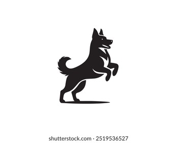  Dog vector Silhouette clip art line art vector black color silhouette and white background.