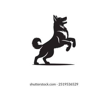  Dog vector Silhouette clip art line art vector black color silhouette and white background.