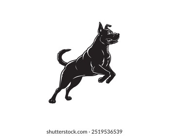  Dog vector Silhouette clip art line art vector black color silhouette and white background.