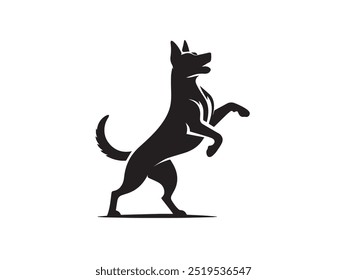  Dog vector Silhouette clip art line art vector black color silhouette and white background.