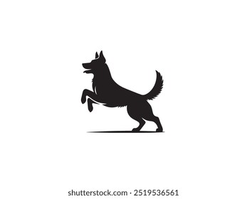  Dog vector Silhouette clip art line art vector black color silhouette and white background.