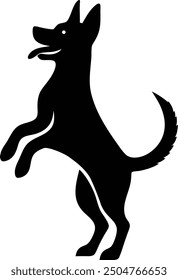 Dog vector silhouette vector illustration  