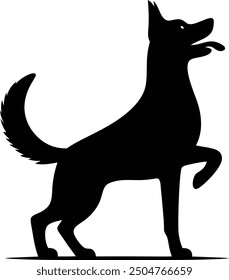 Dog vector silhouette vector illustration  