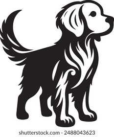 Dog vector silhouette image illustration