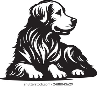 Dog vector silhouette image illustration