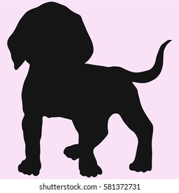 dog vector silhouette isolated