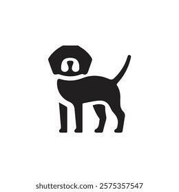 Dog Vector silhouette on white background , dog icon design, dog symbol vector template, pets icon, pets vector, doggy unique design, paw symbols, animals, cats, caw, doggy and cat, walf and fox.