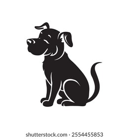 dog vector silhouette style illustration