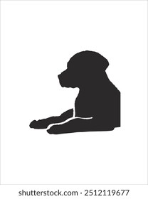 Dog vector silhouettes image with white Background
