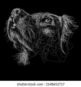 Dog vector sketch illustration, scribble art