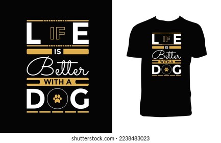 Dog Vector T Shirt Design. 