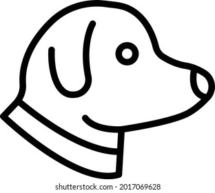 dog vector thin line icon