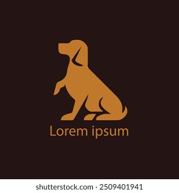 Dog Vectors Illustrations. pet dog line illustration vector logo design Stock Vector, Animal dog logo vector design.