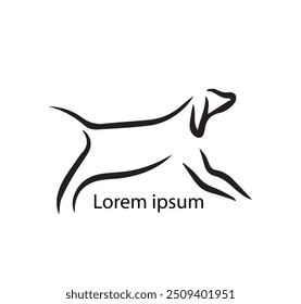 Dog Vectors Illustrations. pet dog line illustration vector logo design Stock Vector, Animal dog logo vector design.